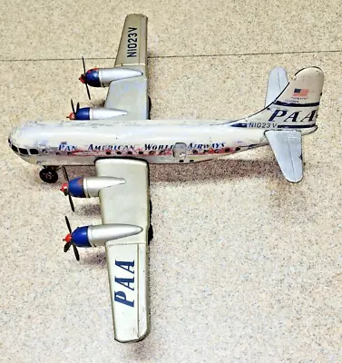 Vintage Tin Litho Gama Pan American Airway PAA Airplane Strato Clipper W Germany • $80