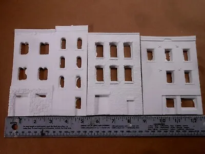 Downtown Deco HO Scale Background Flat 3 Story Building Castings Windows Doors • $28.95