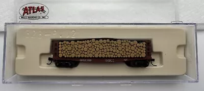 N Scale Atlas #38344 Gulf Mobile & Ohio GSC Pulpwood Flat Car GM&O #4020 • $18