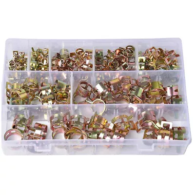 $31.40 • Buy 160pcs 6-17mm 8 Sizes Spring Clip Fuel Oil Line Silicone Vacuum Hose Clamp