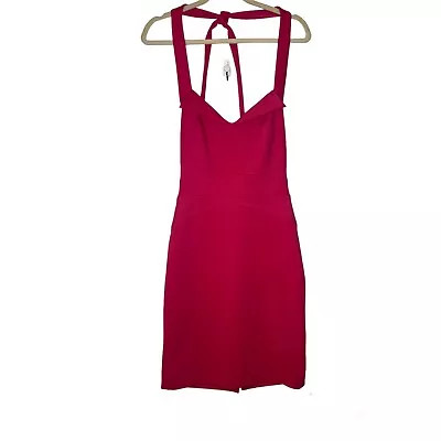 Z Spoke By Zac Posen Pink Cutout Bodycon Halter Top Dress Size 0 • $60