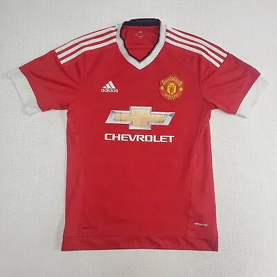 Adidas Vtg Manchester United Jersey EPL Soccer Football S Home Kit Red 2010s • $24.99