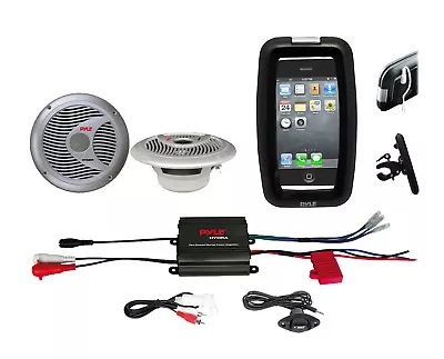 Pyle Bike Bicycle Outdoor Use 6.5  White Speakers Black IPod Input Amplifier • $102.99