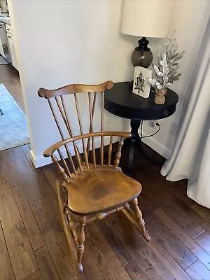 1940s Vintage S. BENT & BROS Solid Wood Rocking Chair • $125