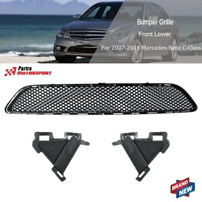 For Mercedes-Benz C-Class AMG W204 07-11 Front&Lower Bumper Grille Black ABS • $35.40