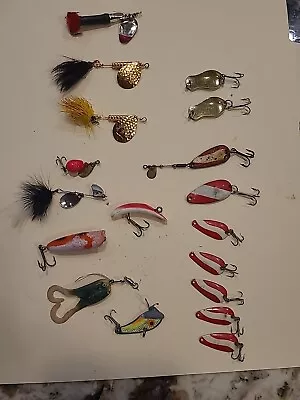 Vintage Lot Of 18 Panfish Baits. Spoons Spinners Dare Devil Kb Marathon Airex • $14.99