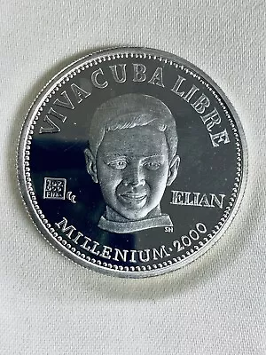 Millenium 2000 Proof Silver Elian Gonzalez Coin- 1oz- Castro/USA Standoff • $100