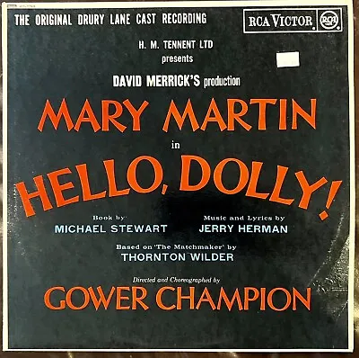 Mary Martin: Hello Dolly - ORIGINAL 1966 Cast UK RCA - LIKE NEW • $5.99