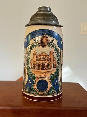 Yale University Mettlach Beer Stein Tankard 1909 - New Haven Connecticut • $325