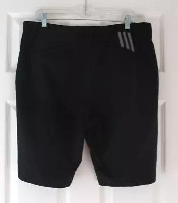 Adidas Golf CASUAL Shorts 3 Stripe Mens 34  Black Performance Stretch • $19.99