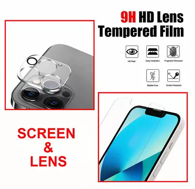 IPhone 13 Mini Pro MAX Tempered Glass And Camera Lens Screen Protector • $6.75