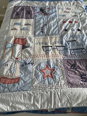 Next Boy's Nautical/transport Quilt/throw/bed Cover 100x120cm Cot Bed/single • £8