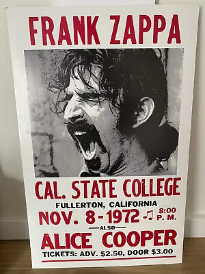 FRANK ZAPPA Concert Poster Cal. State 1972 Mothers Of Invention 22x14 Wall Decor • $29.95