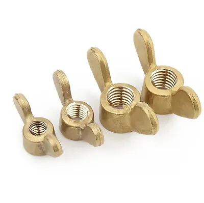 Solid Brass Thumb Wing Nuts Butterfly Nut For Screw Bolts M3 M4 M5 M6 M8 M10 M12 • $2.09