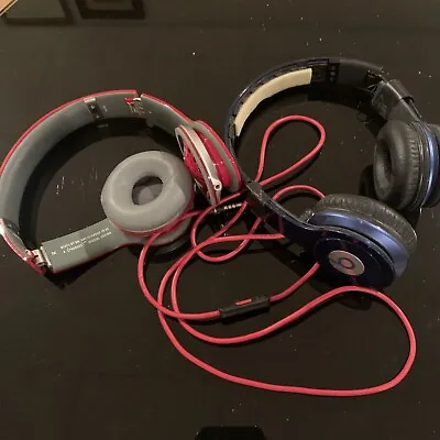 Beats By Dr Dre Monster Headphones 2 Pair Wireless Studio FOR PARTS W/ Cord • $25