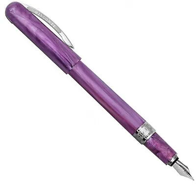 Visconti Fountain Pen Breeze Plum Resin Magnetic Cap Medium Nib KP08-06-FPM • $63.99