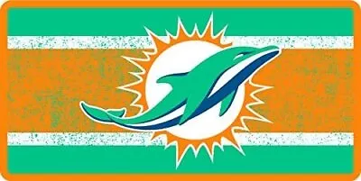 Miami Dolphins Premium Laser Cut Tag License Plate Vintage Design Mirrored... • $31.72