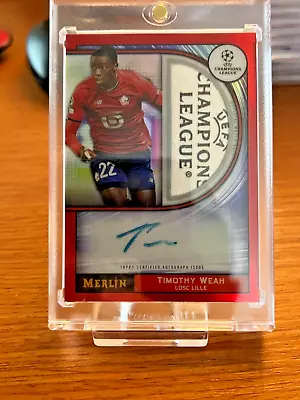 2022 Topps Merlin Chrome Match Ball Signature Timothy Weah #7/10 • $41