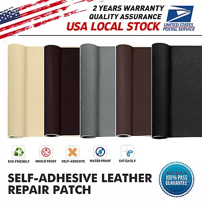 Durable Leather Repair Kit Self-Adhesive Patch On Sofa Clothing Automobile Seat • $13.28