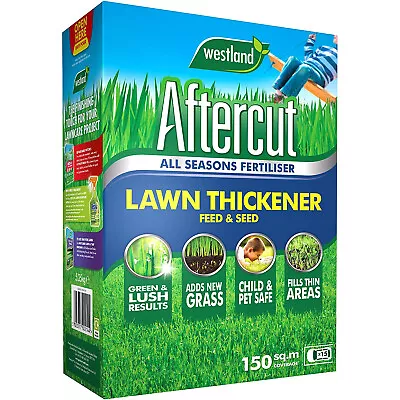 Aftercut Lawn Thickener 150m Squ Grass Seed Lawn Feed Luscious Garden Safe • £14.49