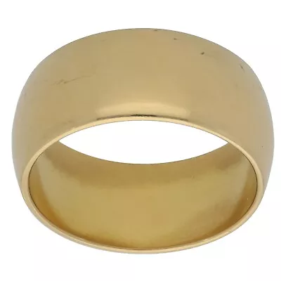 18ct Gold Ring 8.96g Wedding Plain Size M 1/2 - Fully Hallmarked • £470