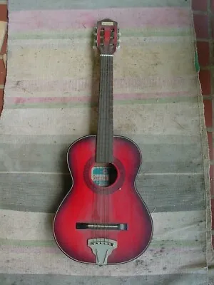 VINTAGE SWALLOW Acoustic Guitar Cracked Damaged Parts Project Wall Art U REPAIR • $200