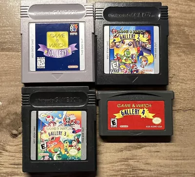 Nintendo GameBoy GBA Game And Watch Gallery Mario Bundle • $175.95