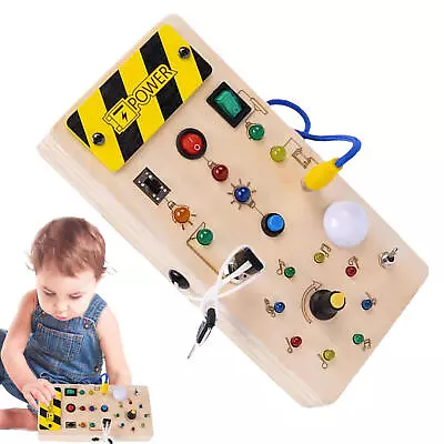 Montessori Light Switch Toys Safe Educational Boards Wooden Toy - Screw Type • $31.95