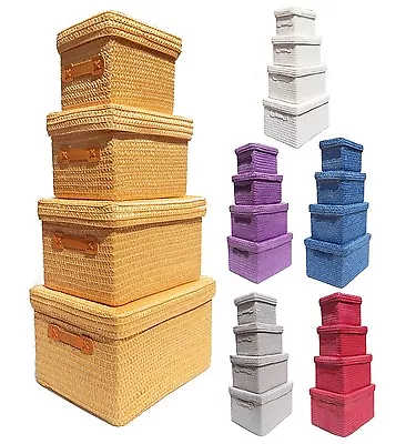 £19.99 • Buy Neon Bright Colours Kids Nursery Playroom Toy Box Cupboard Storage Basket + Lid