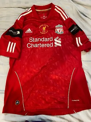 £200 • Buy Steven Gerrard Liverpool Carling Cup Final 2012 Jersey Player Issue