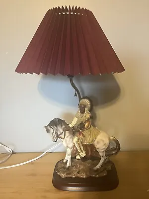 Native American Indian On Horse Lamp • $30