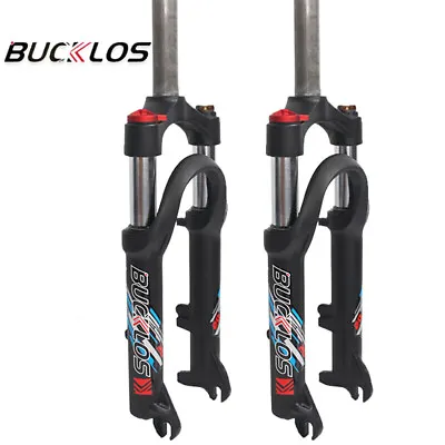 BUCKLOS 20  MTB Road Bike Suspension Fork 1-1/8  Threadless Disc Brake Forks QR • £79.99