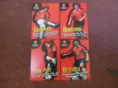 4 Rare Manchester United Soccer Schools Postcard Sized Cards • £1.99