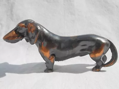 Vintage Bronze Dachshund Weiner Dog Figure CAPSCO Souvenir Paperweight C1 • £62.73