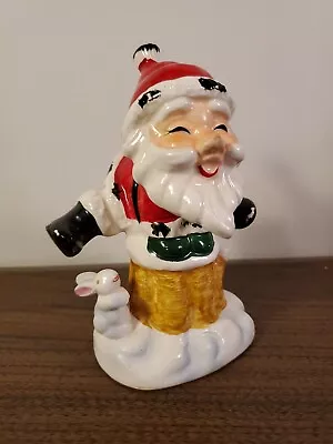 Vintage Fine Quality Lego Japan Ceramic Ceramic Santa Hopping A Log • $29.99