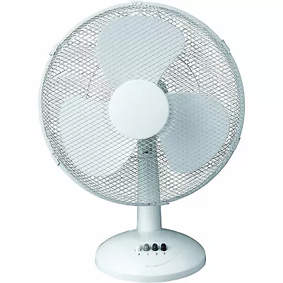 Fine Elements 16  Inch Desk Fan With 3 Speeds In White • £25.99