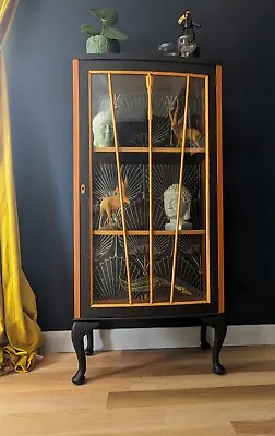 Vintage Glass Display Drinks Cabinet  • £50