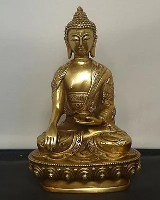 Old Tibet Tibetan Buddhis Amitabha Shakyamuni Bronze Buddha Dragon Dragon Statue • $55