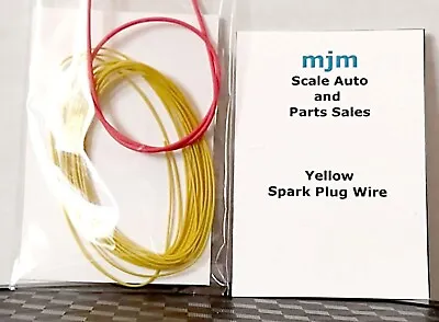 6 Feet Yellow Spark Plug Wire 1/24 1/25 Scale Models With Red Boot Material • $4.99