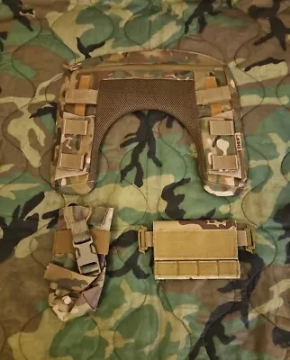 Multicam Pouch Lot/ Plate Carrier Shoulder Pads/ T3 Gear Radio Pouch • $12