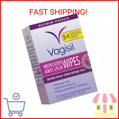 Vagisil Anti-Itch Medicated Feminine Intimate Wipes For Women Maximum Strength • $6.57