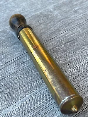 Vintage Small Brass Air Hand Pump W/ Wooden Handle • $32.90