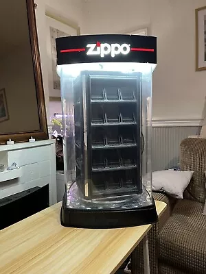 Zippo 60 Lighter Rotating Display Case Stand Cabinet  • £90