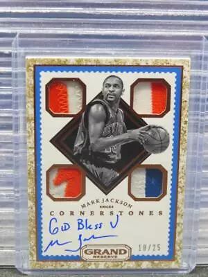 2016-17 Grand Reserve Mark Jackson Cornerstones Granite Quad Patch Auto #18/25 • $38