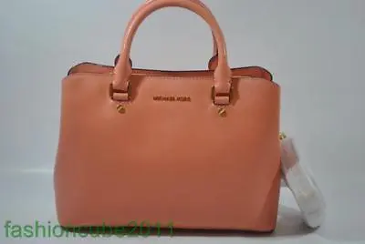 New With Tag MICHAEL Michael Kors Savannah Leather Medium Satchel Bag • $149.95