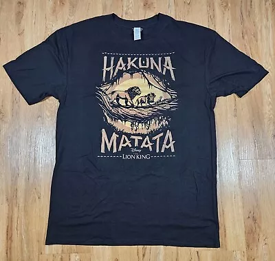 Disney Shirt Mens Black The Lion King Hakuna Matata Graphic Tee Short Sleeve XLT • $14.97