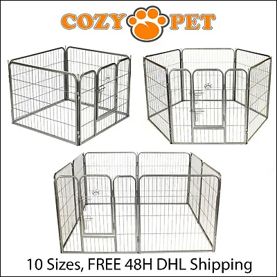 £49.99 • Buy Heavy Duty Cozy Pet Puppy Playpen Run Crate Pen Welping Dog Cage 9 Sizes