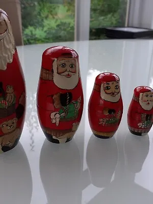 VINTAGE RUSSIAN DOLLS FATHER CHRISTMAS - FROM ST.PETERSBERG 1980s HAND PAINTED • £18.75