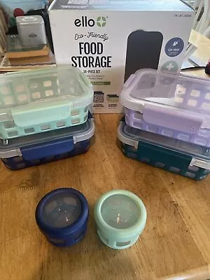 Ello Eco Friendly Food Storage 16 Piece Set Plastic Food Storage Open Box • $30.99