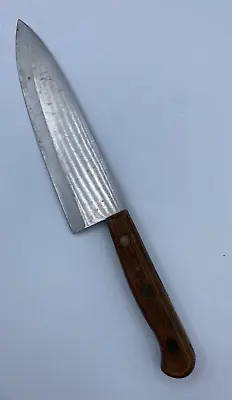 $8.99 • Buy Vintage Kansas City 14404 8  Chef's Knife Stainless Japan 3 Rivet Wood Handled